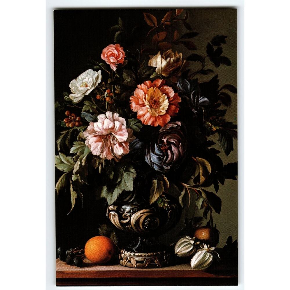 Photochrome Floral Still Life Postcard 5.5x4 Paper Vintage Art